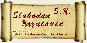 Slobodan Mazulović vizit kartica